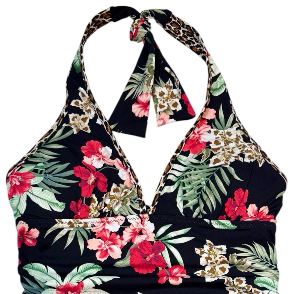 NWOT Tommy Bahama Lily Cat Reversible Halter Tankini Top - Picture 7 of 16